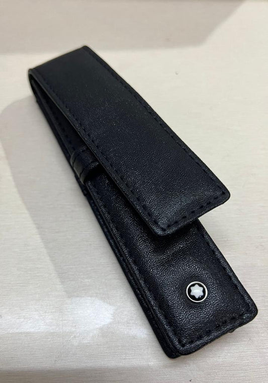 Montblanc Black Leather Case Pen Cover Protective Pouch