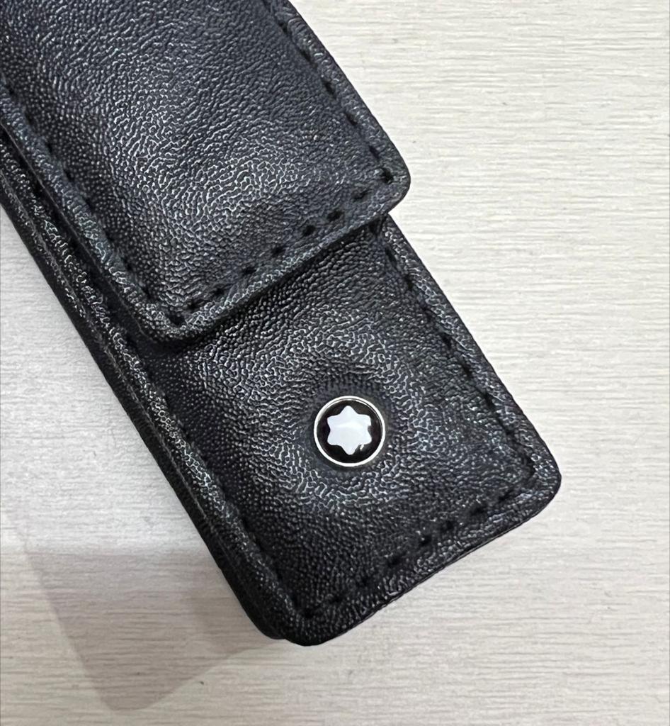 Montblanc Black Leather Case Pen Cover Protective Pouch