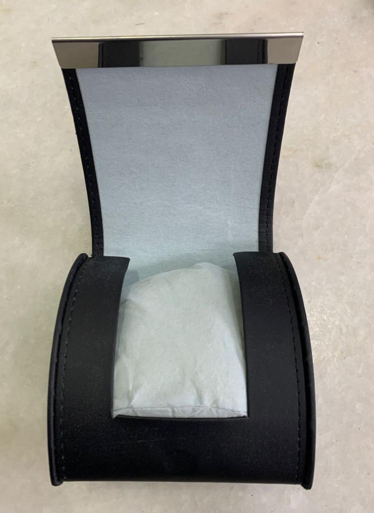 Vintage Rado Watch Wood Storage Box, Polishing Cloth, Card Holder, & Booklet Set