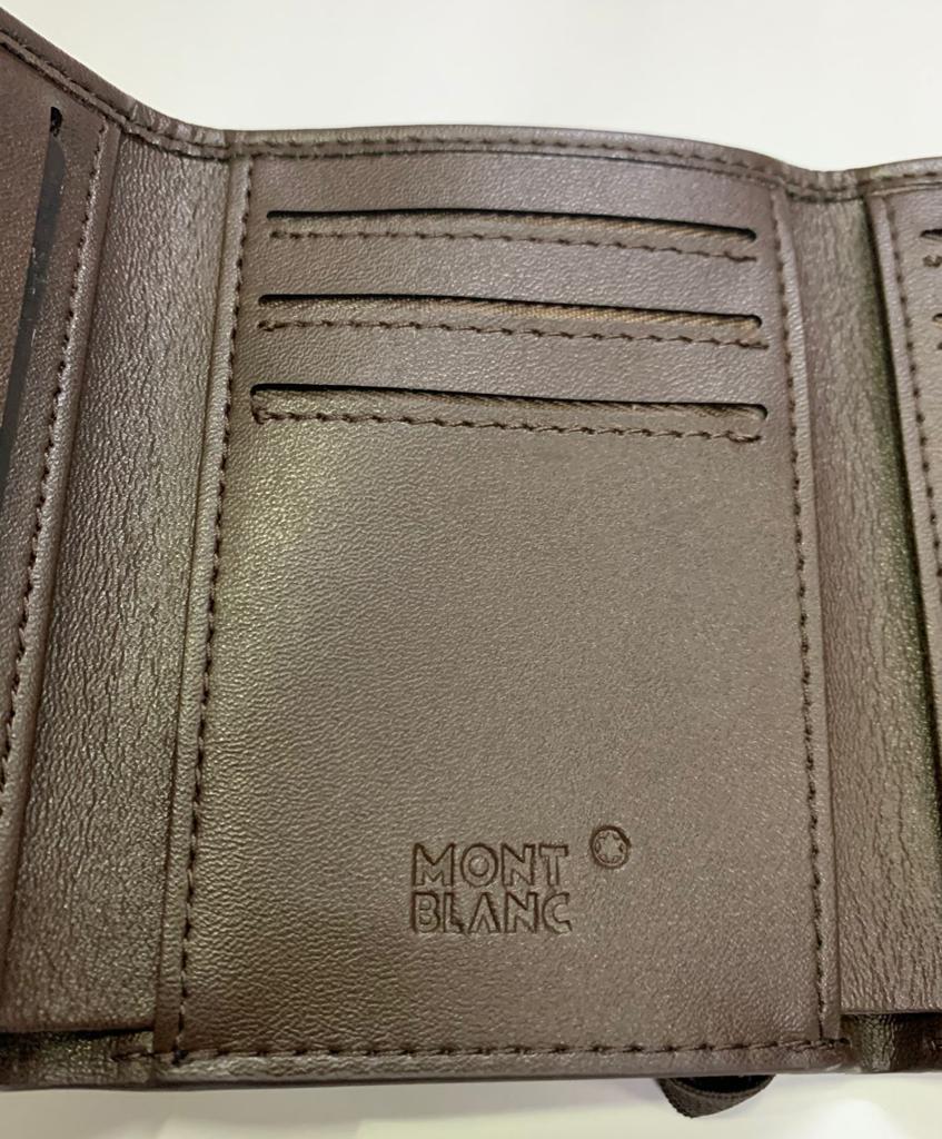 Montblanc Meisterstuck three fold wallet coffee brown soft grain wallet 11 CC