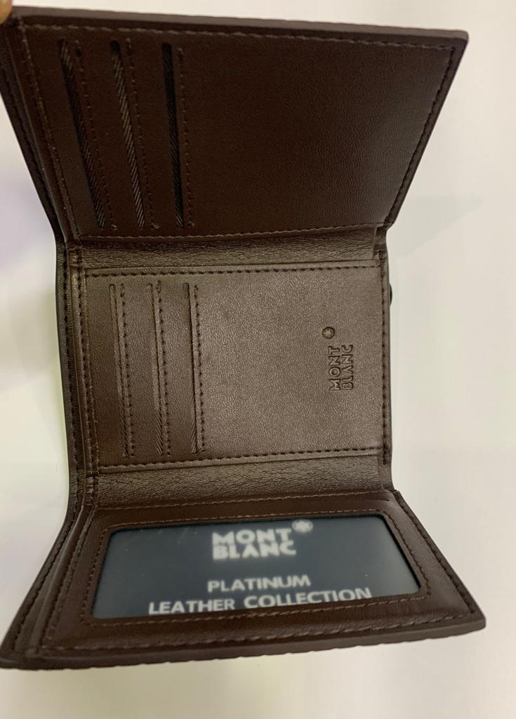 Montblanc Meisterstuck three fold wallet coffee brown soft grain wallet 11 CC